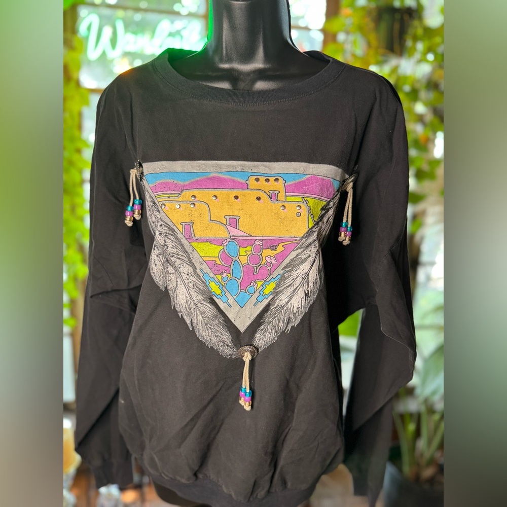 80s Black SouthWestern Vintage sweatshirt